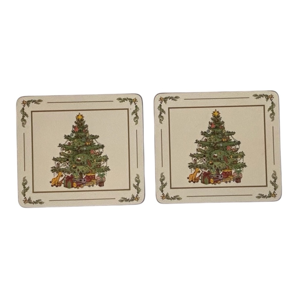 😍2/$20 Vintage Pimpernel laminate wood and cork trivet with 4 legs England